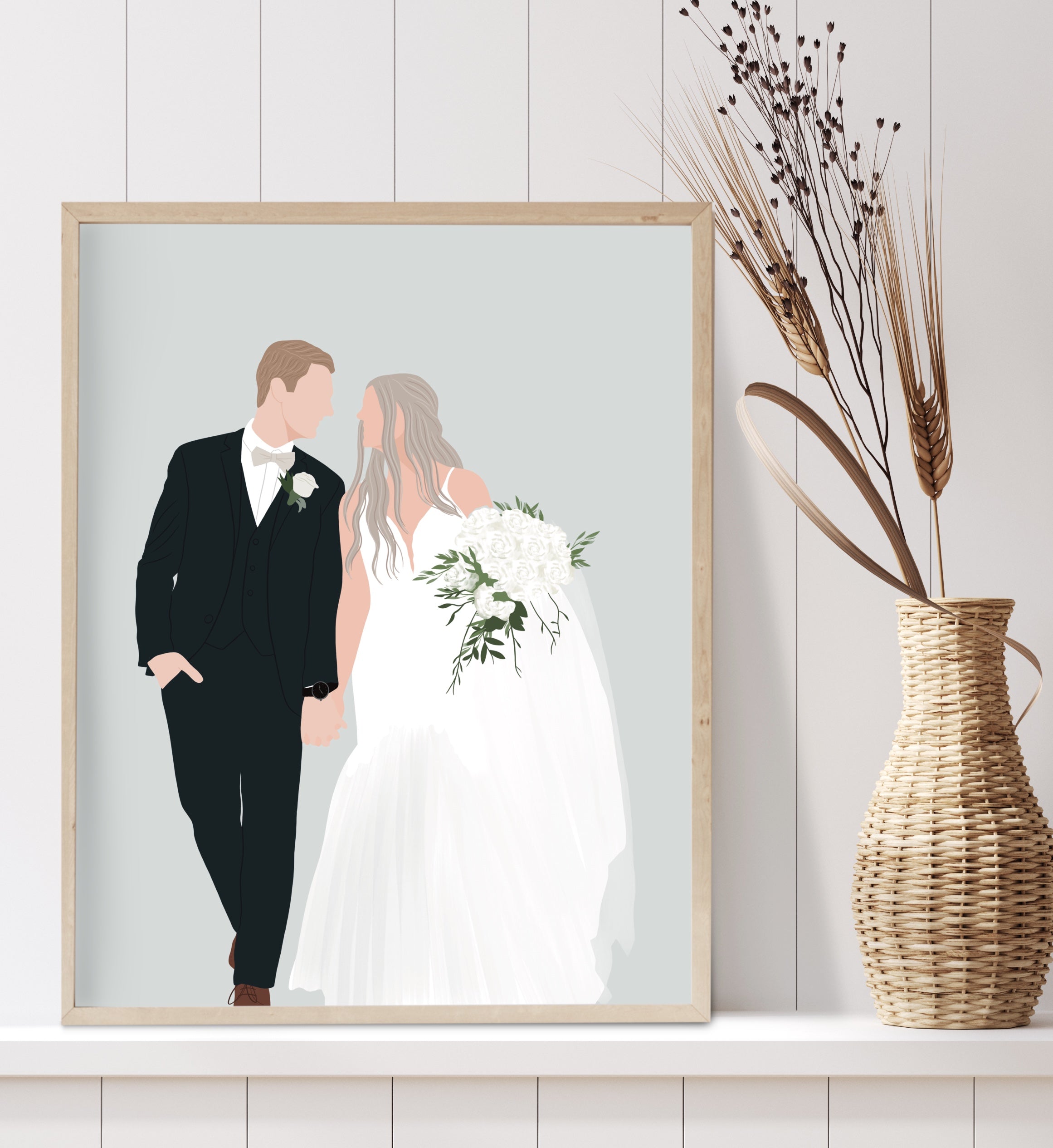 Custom Wedding Couple Portrait, Anniversary Drawing, Couple Printable Print, Personalized Wedding Gift - Digital File newest Only